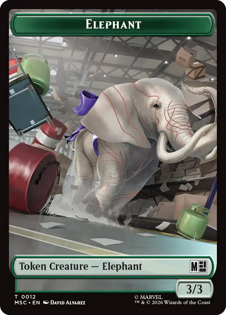 Angel // Elephant Double-Sided Token [Marvel Super Heroes Commander Tokens] - Image 2