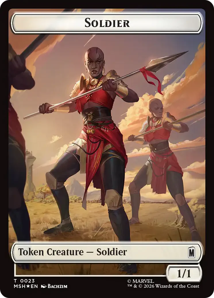 Copy // Soldier Double-Sided Token (Surge Foil) [Marvel Super Heroes Commander Tokens] - Image 2
