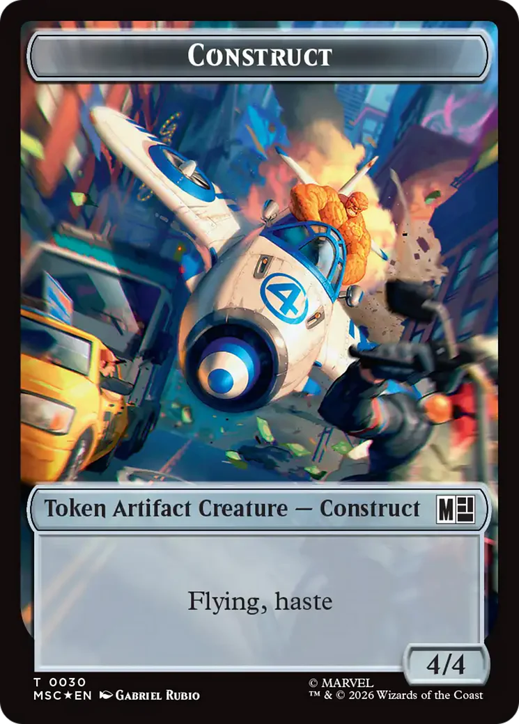 Council of Reeds (024) // Construct (030) Double-Sided Token (Surge Foil) [Marvel Super Heroes Commander Tokens] - Image 2