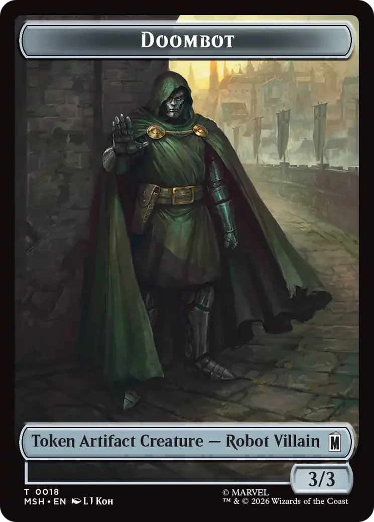Merfolk // Doombot Double-Sided Token [Marvel Super Heroes Tokens] - Image 2