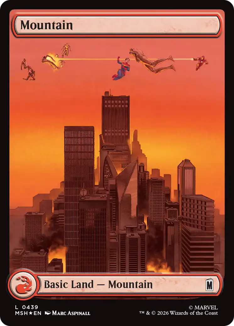 Mountain (0439) (Surge Foil) [Marvel Super Heroes]