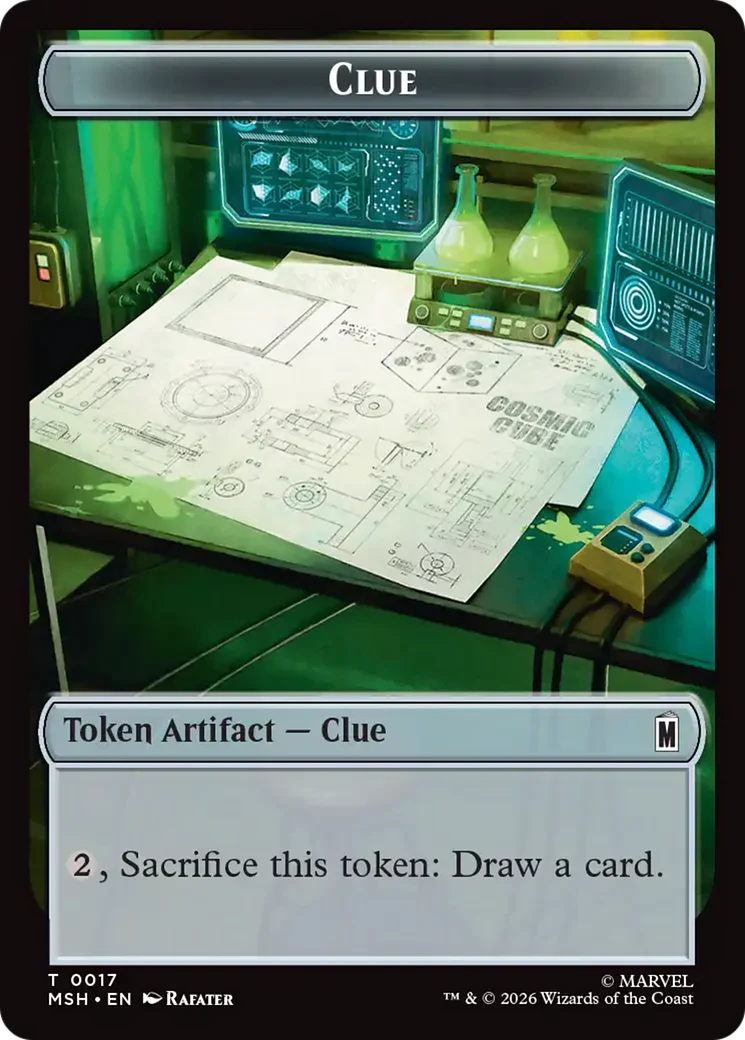 Soldier // Clue Double-Sided Token [Marvel Super Heroes Tokens] - Image 2