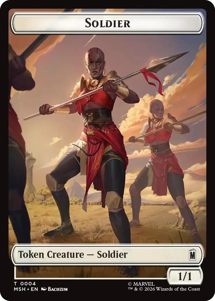 Soldier // Goat Double-Sided Token [Marvel Super Heroes Commander Tokens]