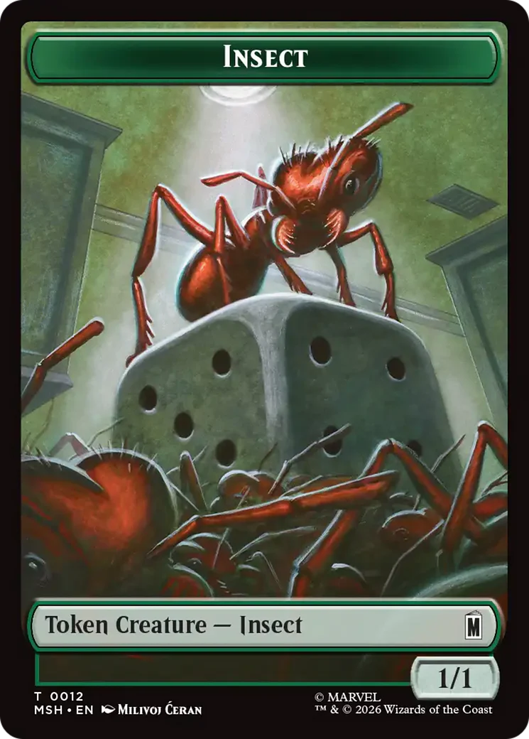 Soldier // Insect Double-Sided Token [Marvel Super Heroes Tokens] - Image 2